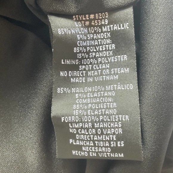 Betsy & Adam Women's Formal Dress Size 6 Black & Silver Metallic Knit Long Gown - Picture 10 of 10